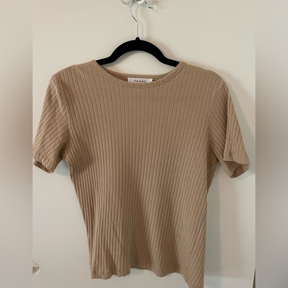 Frame ribbed t shirt